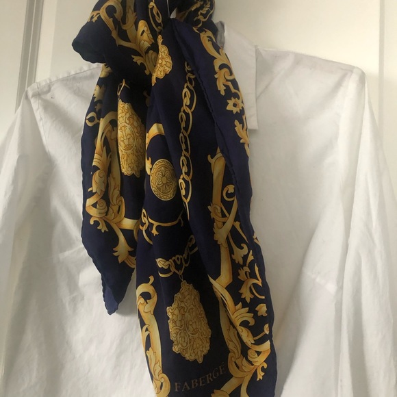 Vintage Faberge Silk Scarf - Picture 2 of 5